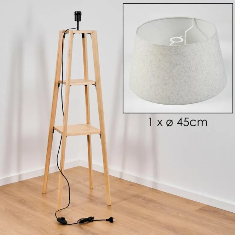 Lampes En Tissu-hofstein Bassagoda Lampadaire Écru, 1 lumière