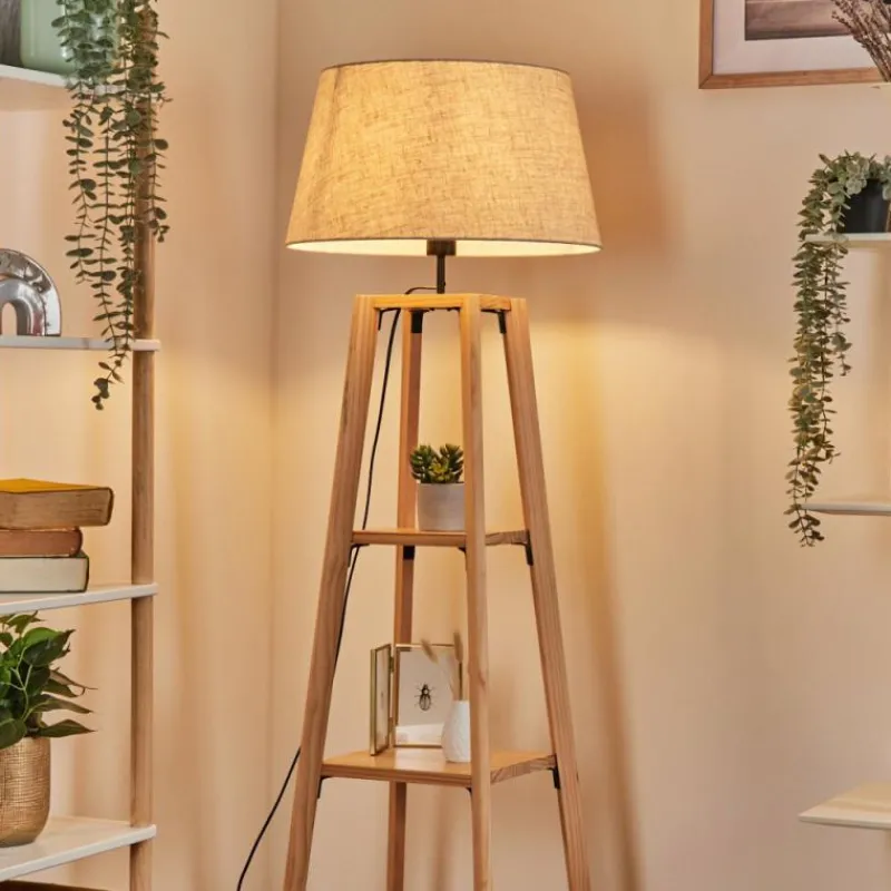 Lampes En Tissu-hofstein Bassagoda Lampadaire Écru, 1 lumière