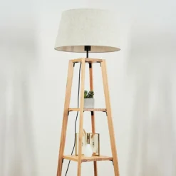 Lampes En Tissu-hofstein Bassagoda Lampadaire Écru, 1 lumière