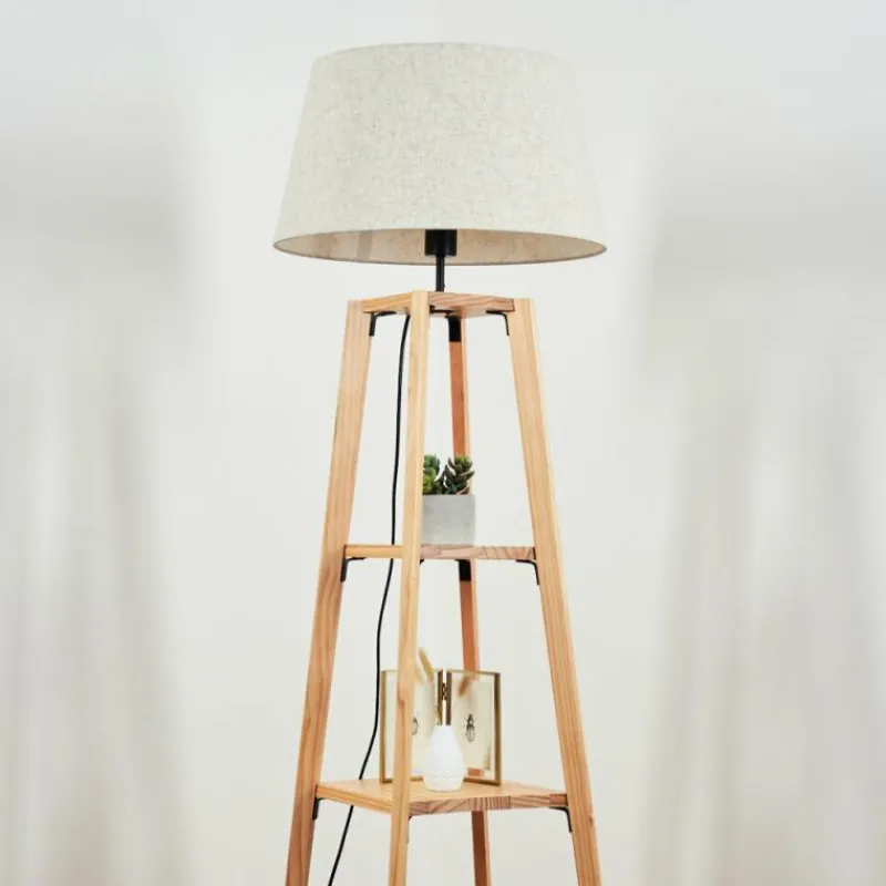 Lampes En Tissu-hofstein Bassagoda Lampadaire Écru, 1 lumière