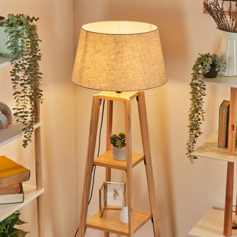 Lampes En Tissu-hofstein Bassagoda Lampadaire Écru, 1 lumière