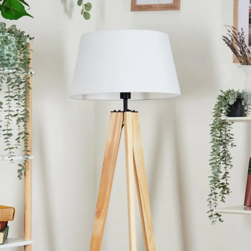 Lampes En Tissu-hofstein Bassagoda Lampadaire Écru, 1 lumière