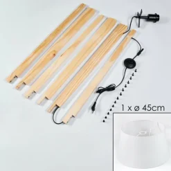 Lampes En Tissu-hofstein Bassagoda Lampadaire Écru, 1 lumière