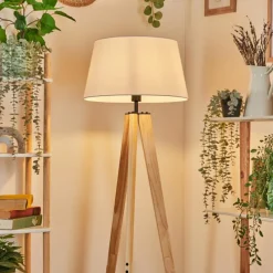 Lampes En Tissu-hofstein Bassagoda Lampadaire Écru, 1 lumière