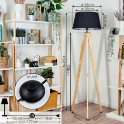 Lampes En Tissu-hofstein Bassagoda Lampadaire Écru, 1 lumière