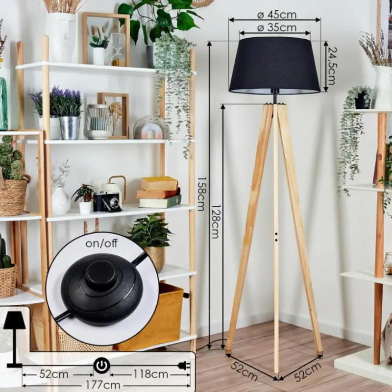 Lampes En Tissu-hofstein Bassagoda Lampadaire Écru, 1 lumière