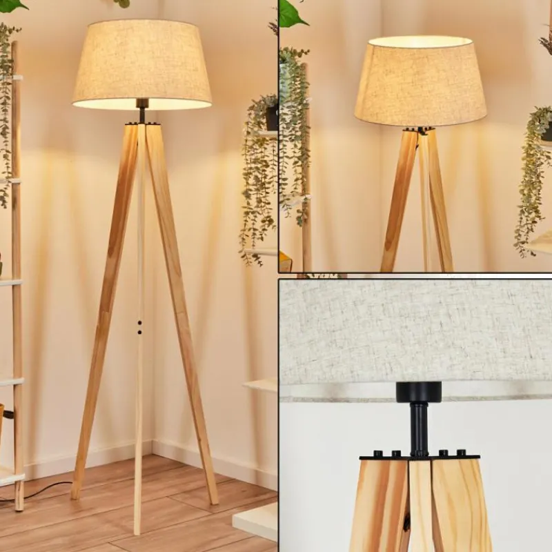 Lampes En Tissu-hofstein Bassagoda Lampadaire Écru, 1 lumière