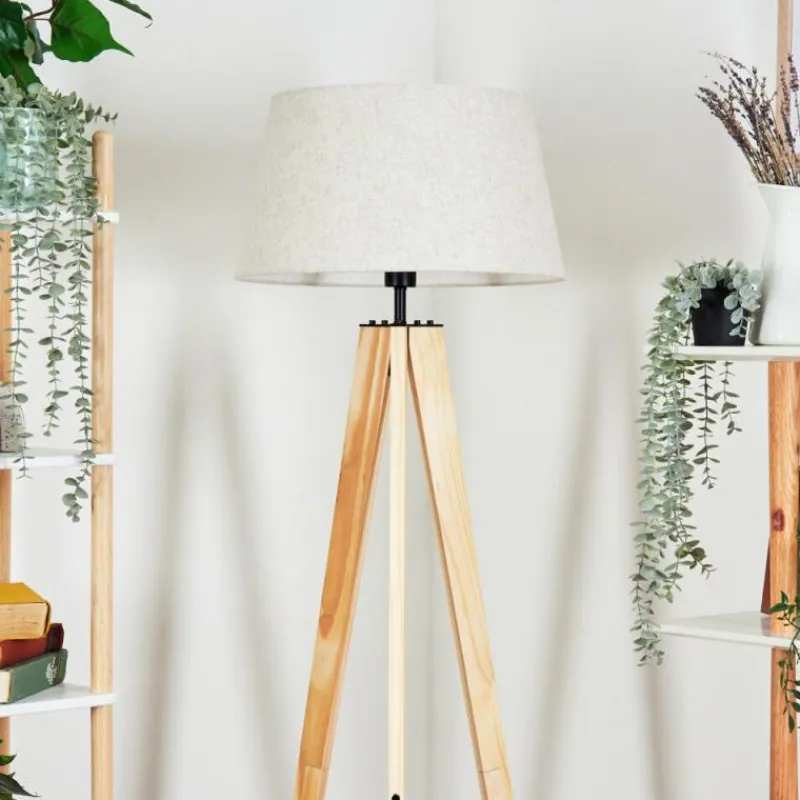 Lampes En Tissu-hofstein Bassagoda Lampadaire Écru, 1 lumière