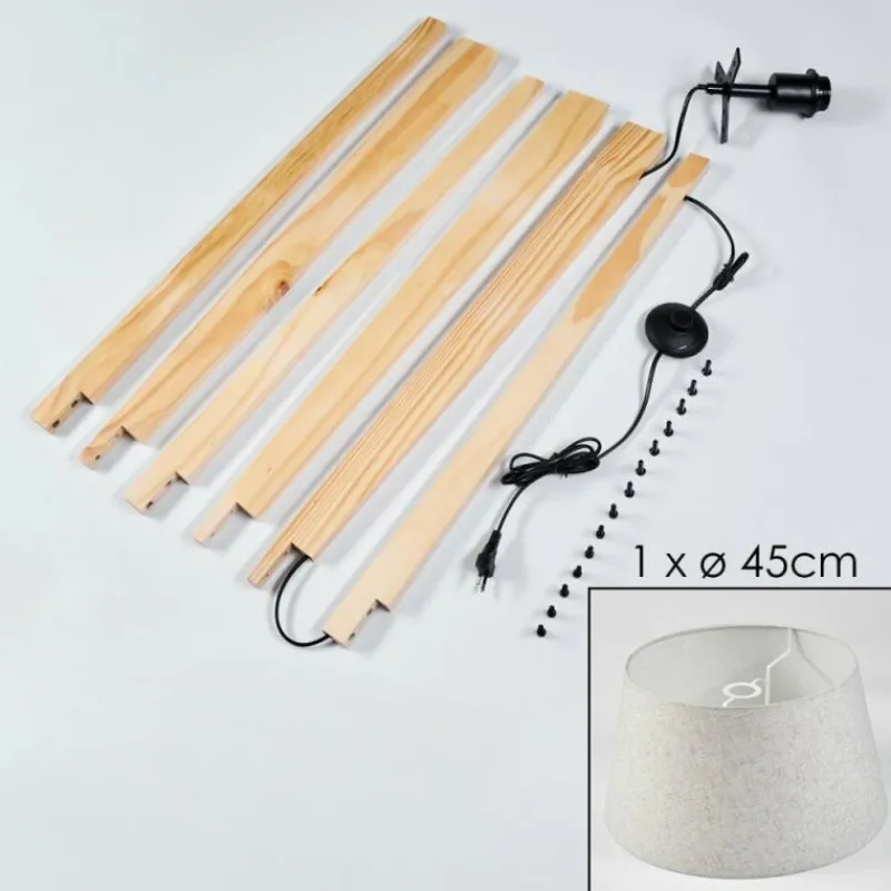 Lampes En Tissu-hofstein Bassagoda Lampadaire Écru, 1 lumière