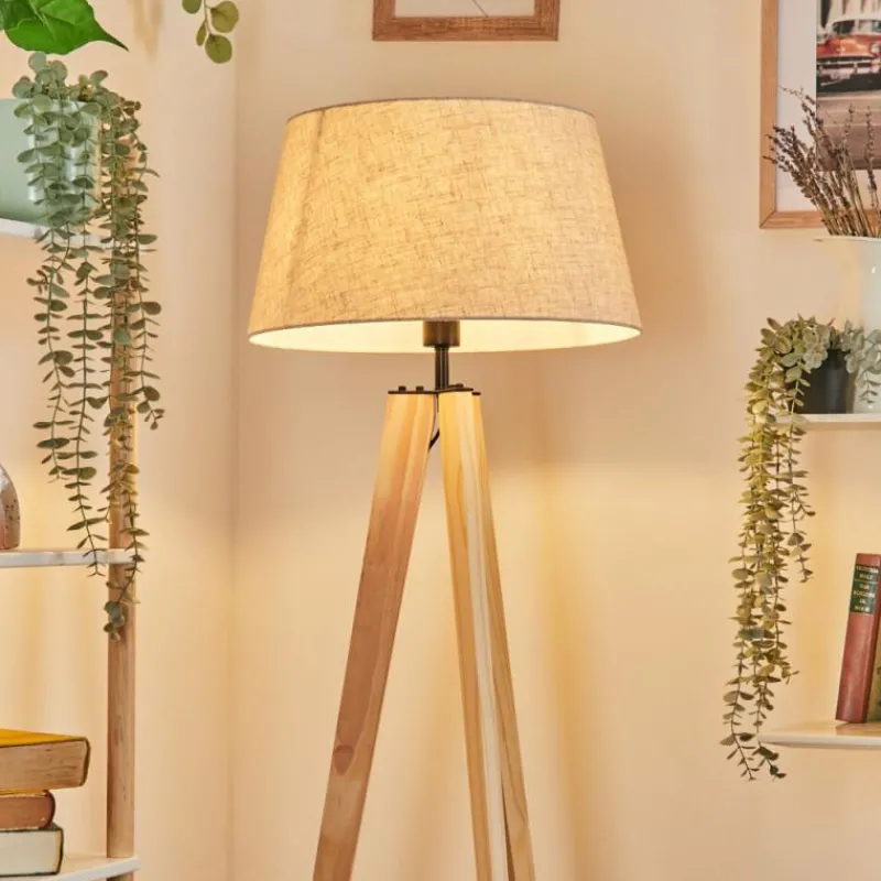 Lampes En Tissu-hofstein Bassagoda Lampadaire Écru, 1 lumière