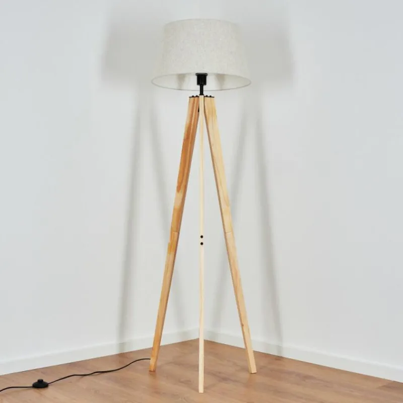 Lampes En Tissu-hofstein Bassagoda Lampadaire Écru, 1 lumière