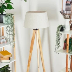 Lampes En Tissu-hofstein Bassagoda Lampadaire Écru, 1 lumière