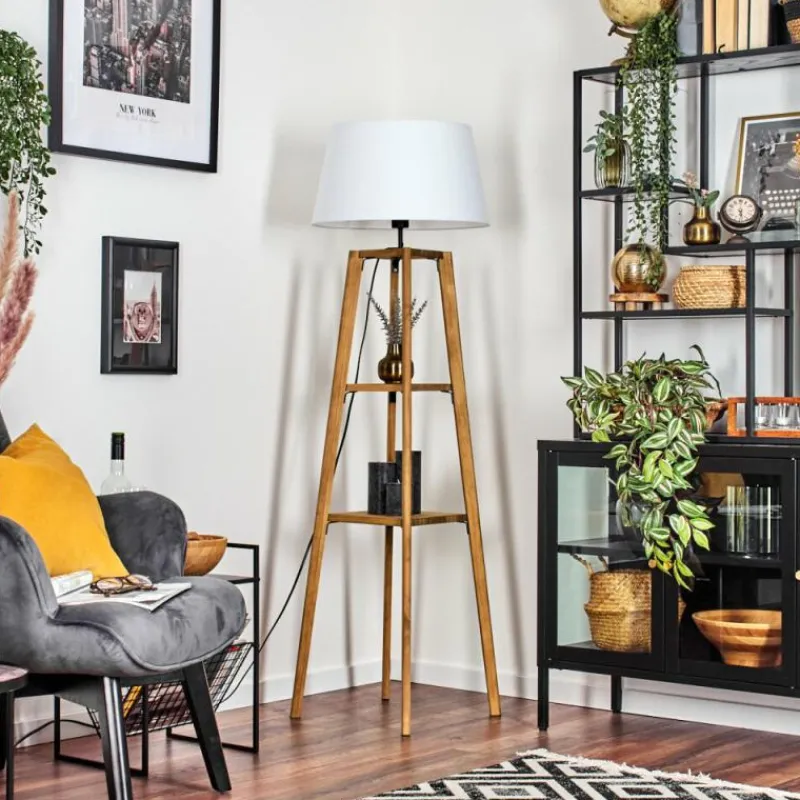 Lampes En Tissu-hofstein Bassagoda Lampadaire Écru, 1 lumière