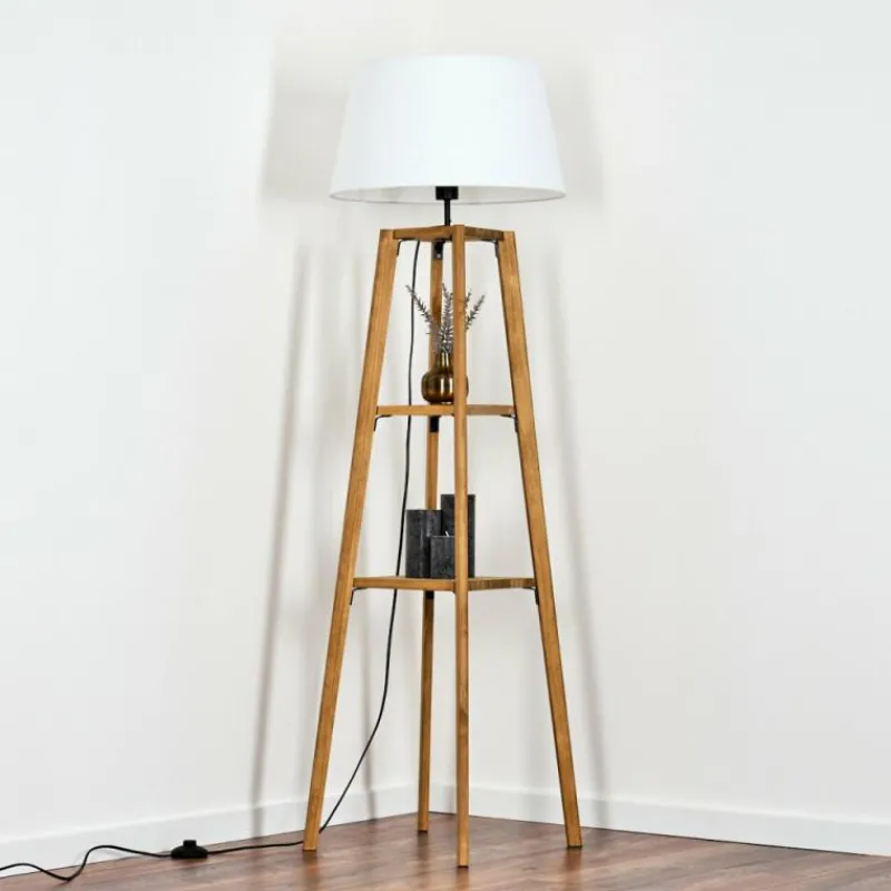 Lampes En Tissu-hofstein Bassagoda Lampadaire Écru, 1 lumière