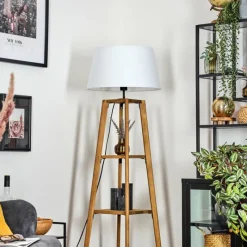 Lampes En Tissu-hofstein Bassagoda Lampadaire Écru, 1 lumière