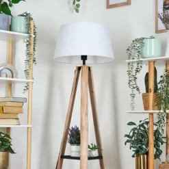 Lampes En Tissu-hofstein Bassagoda Lampadaire Écru, Noir, 1 lumière