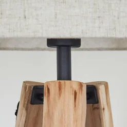 Lampes En Tissu-hofstein Bassagoda Lampadaire Écru, Noir, 1 lumière