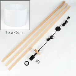 Lampes En Tissu-hofstein Bassagoda Lampadaire Écru, 1 lumière