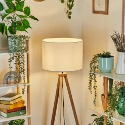 Lampes En Tissu-hofstein Bassagoda Lampadaire Écru, 1 lumière