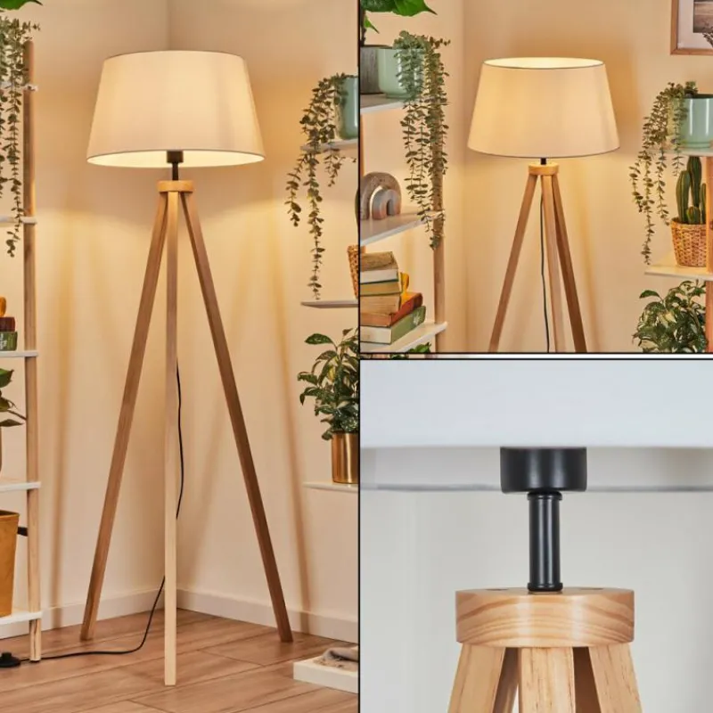 Lampes En Tissu-hofstein Bassagoda Lampadaire Écru, 1 lumière