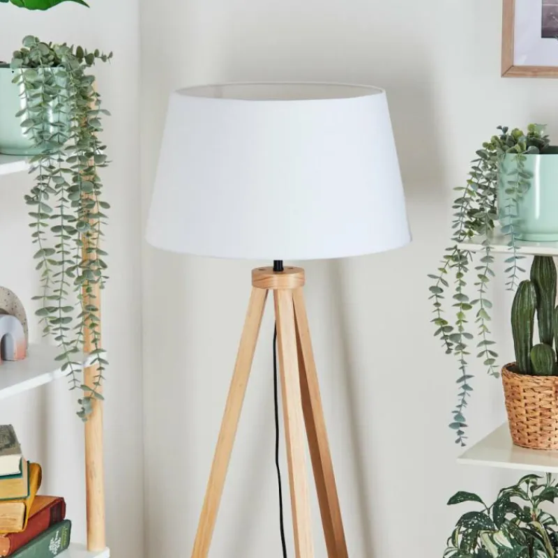 Lampes En Tissu-hofstein Bassagoda Lampadaire Écru, 1 lumière