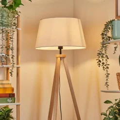 Lampes En Tissu-hofstein Bassagoda Lampadaire Écru, 1 lumière