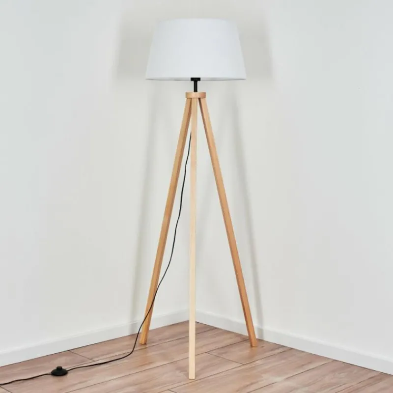 Lampes En Tissu-hofstein Bassagoda Lampadaire Écru, 1 lumière