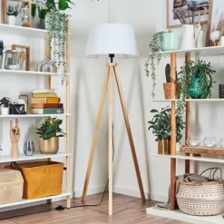 Lampes En Tissu-hofstein Bassagoda Lampadaire Écru, 1 lumière