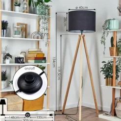 Lampes En Tissu-hofstein Bassagoda Lampadaire Écru, 1 lumière