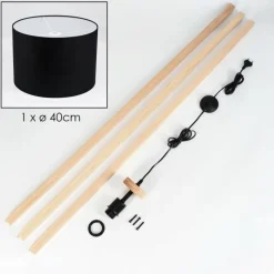 Lampes En Tissu-hofstein Bassagoda Lampadaire Écru, 1 lumière