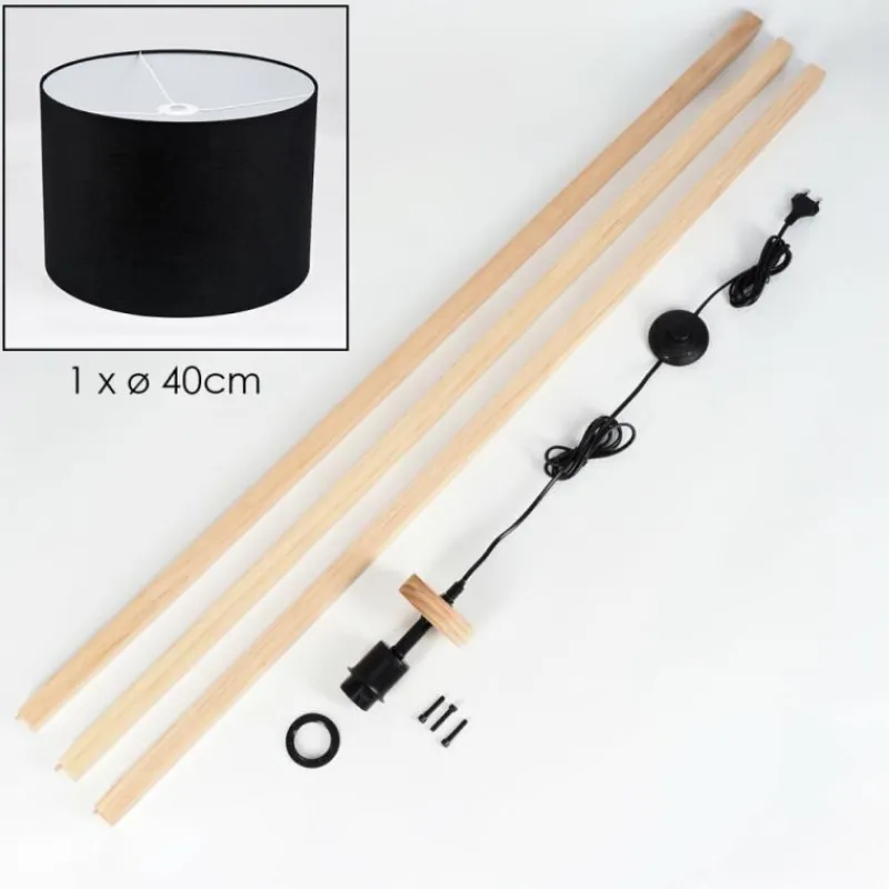 Lampes En Tissu-hofstein Bassagoda Lampadaire Écru, 1 lumière