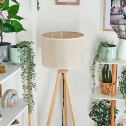 Lampes En Tissu-hofstein Bassagoda Lampadaire Écru, 1 lumière