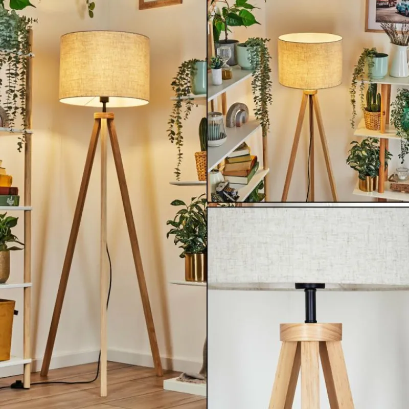 Lampes En Tissu-hofstein Bassagoda Lampadaire Écru, 1 lumière