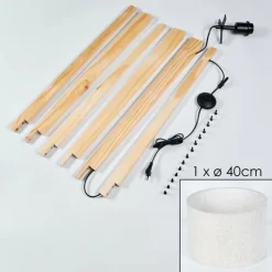 Lampes En Tissu-hofstein Bassagoda Lampadaire Écru, 1 lumière