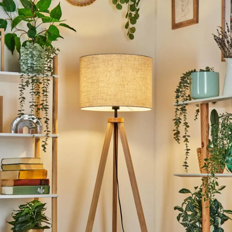 Lampes En Tissu-hofstein Bassagoda Lampadaire Écru, 1 lumière