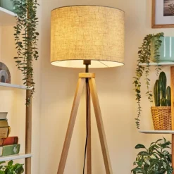 Lampes En Tissu-hofstein Bassagoda Lampadaire Écru, 1 lumière