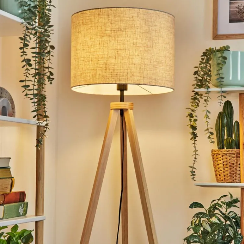 Lampes En Tissu-hofstein Bassagoda Lampadaire Écru, 1 lumière