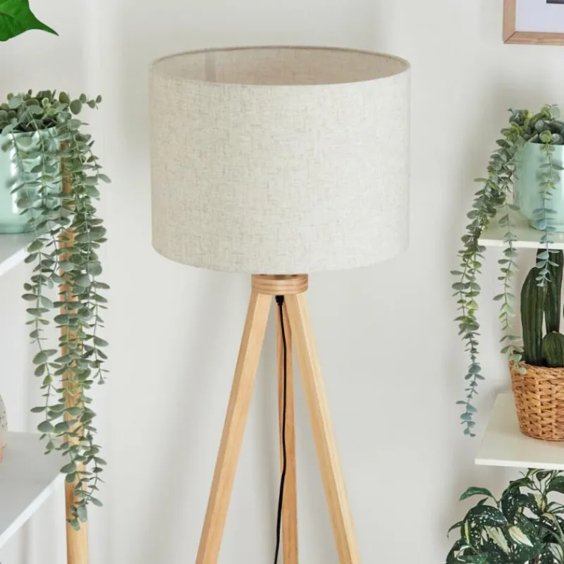 Lampes En Tissu-hofstein Bassagoda Lampadaire Écru, 1 lumière