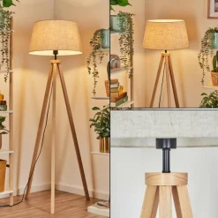 Lampes En Tissu-hofstein Bassagoda Lampadaire Écru, 1 lumière