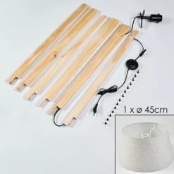 Lampes En Tissu-hofstein Bassagoda Lampadaire Écru, 1 lumière