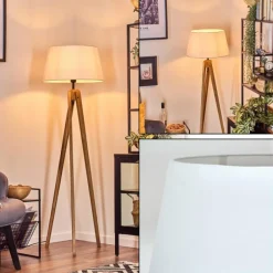 Lampes En Tissu-hofstein Bassagoda Lampadaire Écru, 1 lumière