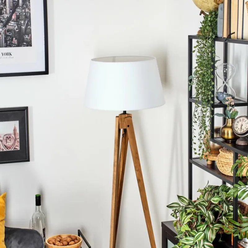 Lampes En Tissu-hofstein Bassagoda Lampadaire Écru, 1 lumière