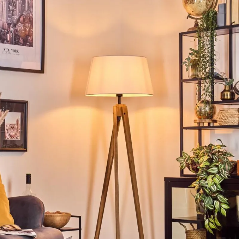 Lampes En Tissu-hofstein Bassagoda Lampadaire Écru, 1 lumière