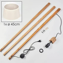 Lampes En Tissu-hofstein Bassagoda Lampadaire Écru, 1 lumière