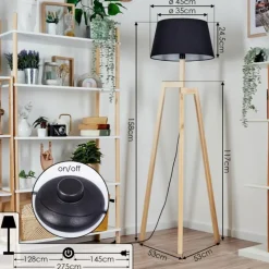 Lampes En Tissu-hofstein Bassagoda Lampadaire Écru, 1 lumière