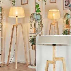 Lampes En Tissu-hofstein Bassagoda Lampadaire Écru, 1 lumière