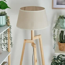 Lampes En Tissu-hofstein Bassagoda Lampadaire Écru, 1 lumière