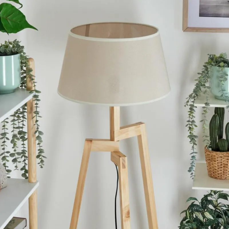 Lampes En Tissu-hofstein Bassagoda Lampadaire Écru, 1 lumière