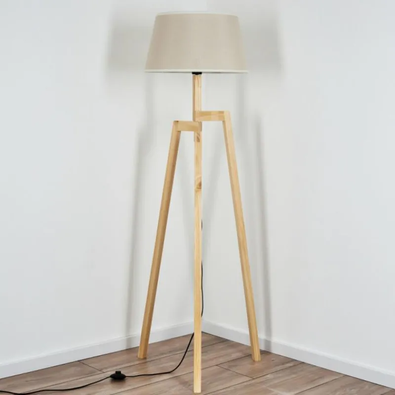 Lampes En Tissu-hofstein Bassagoda Lampadaire Écru, 1 lumière