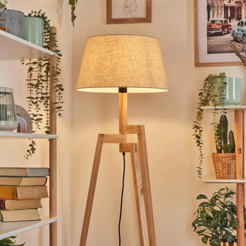 Lampes En Tissu-hofstein Bassagoda Lampadaire Écru, 1 lumière